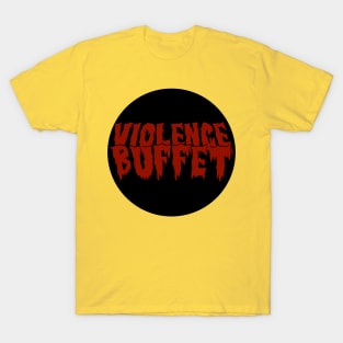 Violence Buffet Word Logo Blood Red T-Shirt